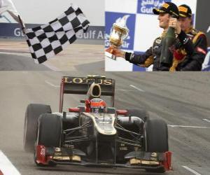 пазл Ромэн Грожан - Lotus - Гран-при Бахрейна (2012) (3-я позиция)